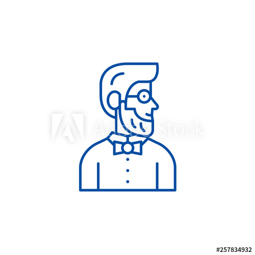 500x500 Stylist Line Concept Icon Stylist Flat Vector Website Sign