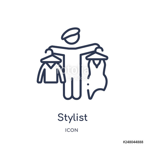 500x500 Stylist Icon From People Skills Outline Collection Thin Line