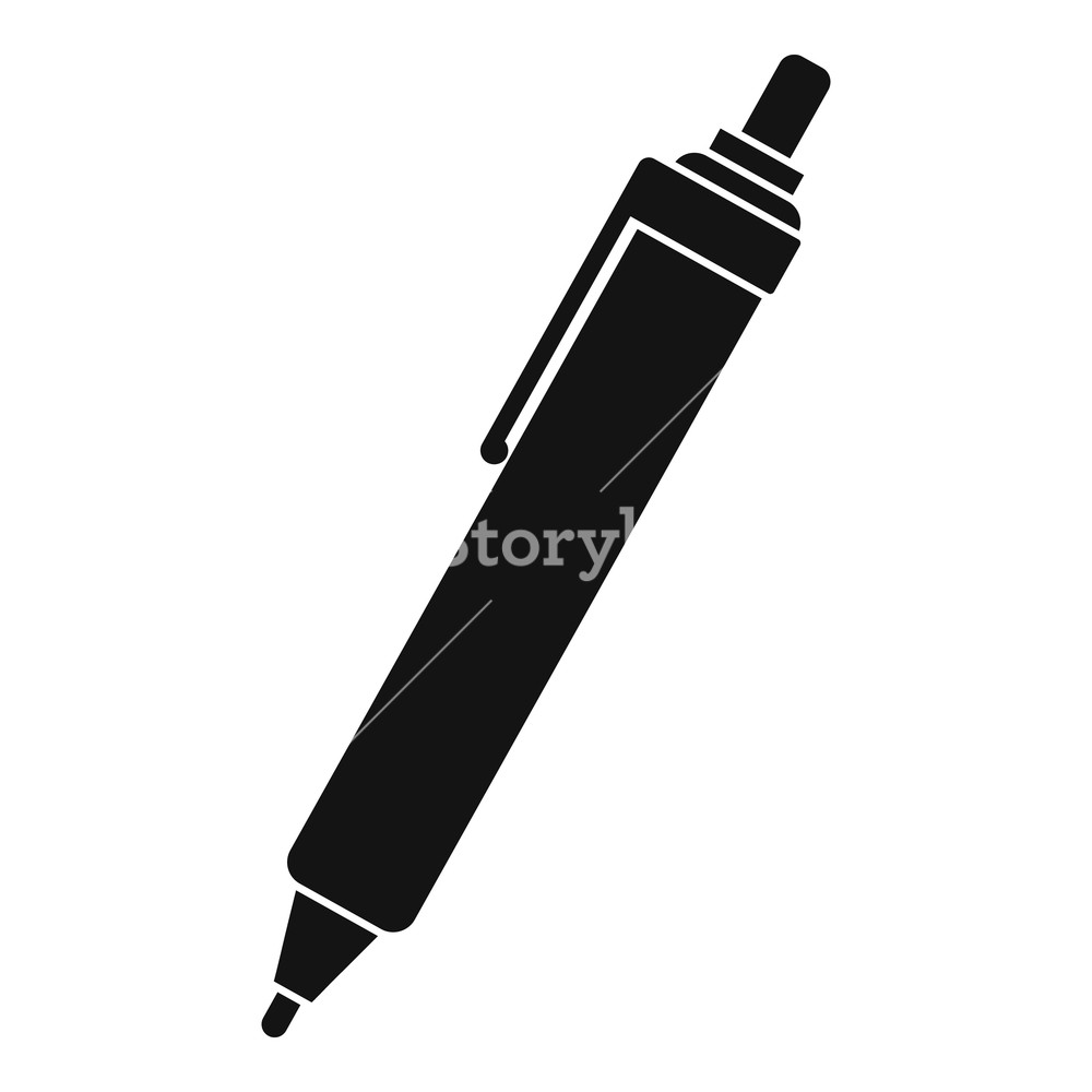 1000x1000 Pen Icon In Simple Style Isolated Vector Illustration Royalty Free