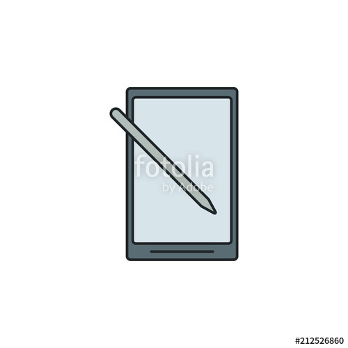 500x500 Tablet With Stylus Icon Element Of Technology Icon For Mobile