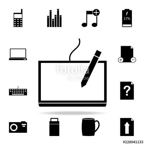 500x500 Tablet With Stylus Icon Web Icons Universal Set For Web