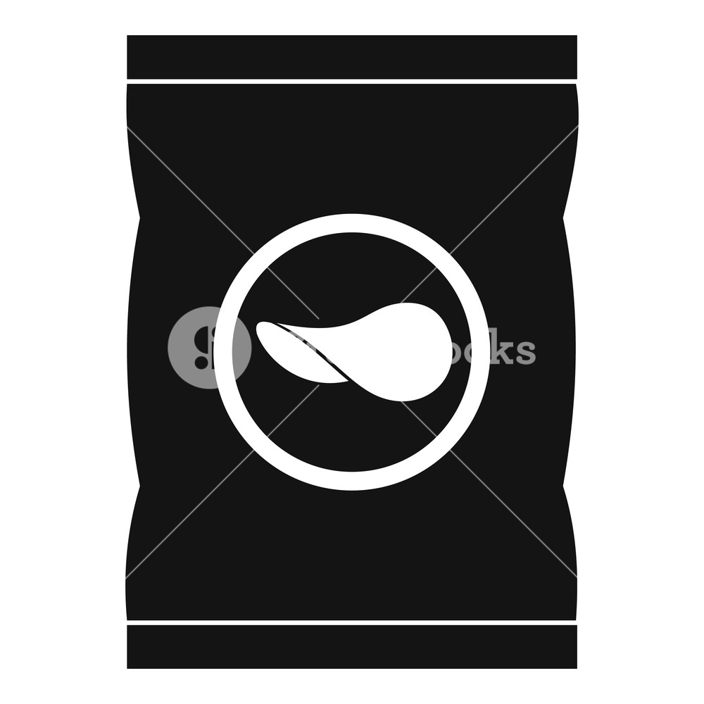 1000x1000 Chips Plastic Bag Icon Simple Illustration Of Chips Plastic Bag