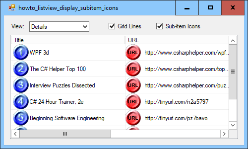 500x300 Display Icons Next To Listview Sub Items In C