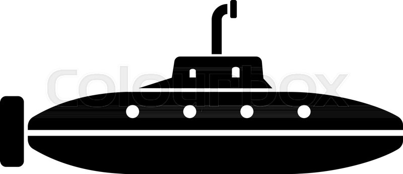 800x345 Research Submarine Icon Simple Stock Vector Colourbox