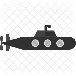 256x256 Submarine Icon Of Flat Style
