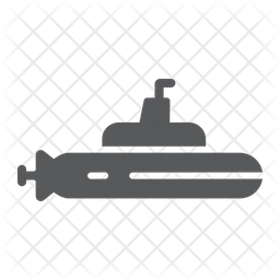 256x256 Submarine Icon Of Glyph Style