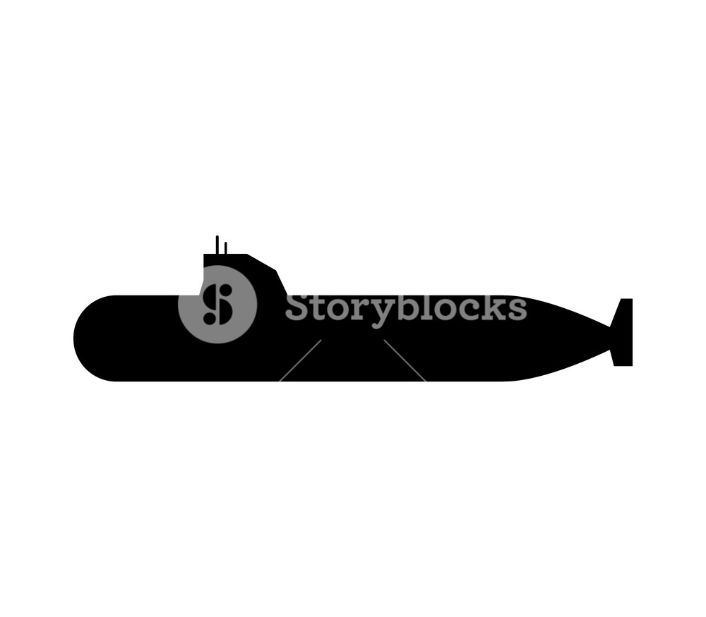 1000x875 Submarine Icon On White Background Royalty Free Stock Image
