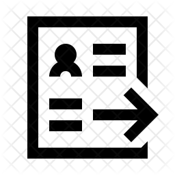 256x256 Submit Resume Icon Of Line Style