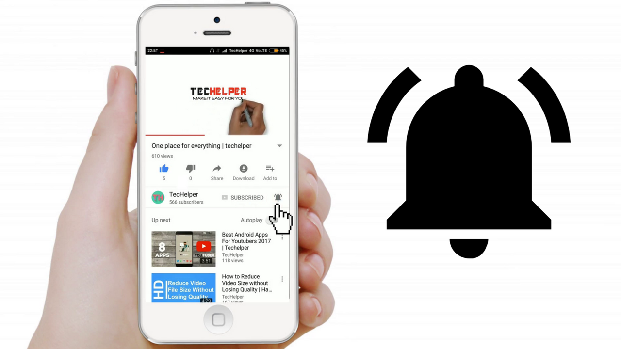 1280x720 Bell Icon Introoutro Project For Filmora Users From Techelper