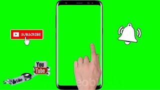 320x180 No Copyright Green Screen Hand, Mobile, Subscribe, Bell Intro