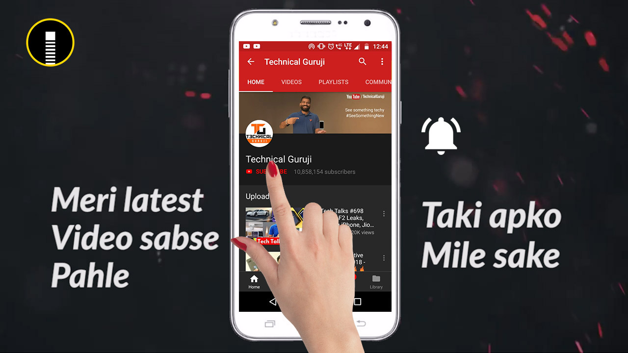 1280x720 Youtube Channel Subscribe Bell Icon Intro Video Like Technical