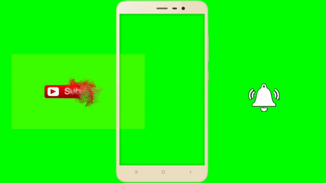 1280x720 Download Green Screen Intro Templates With Bell Icon Subscr