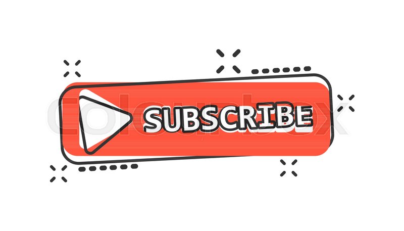 800x457 Vector Cartoon Subscribe Button Icon Stock Vector Colourbox