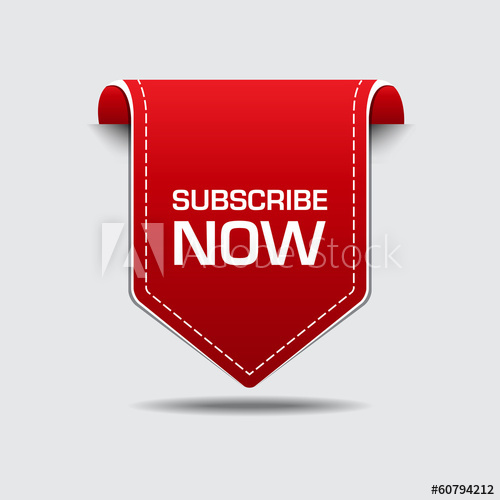 500x500 Subscribe Now Red Label Vector Icon