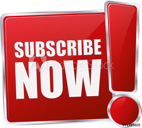 500x451 Modern Red Subscribe Now Vector Icon