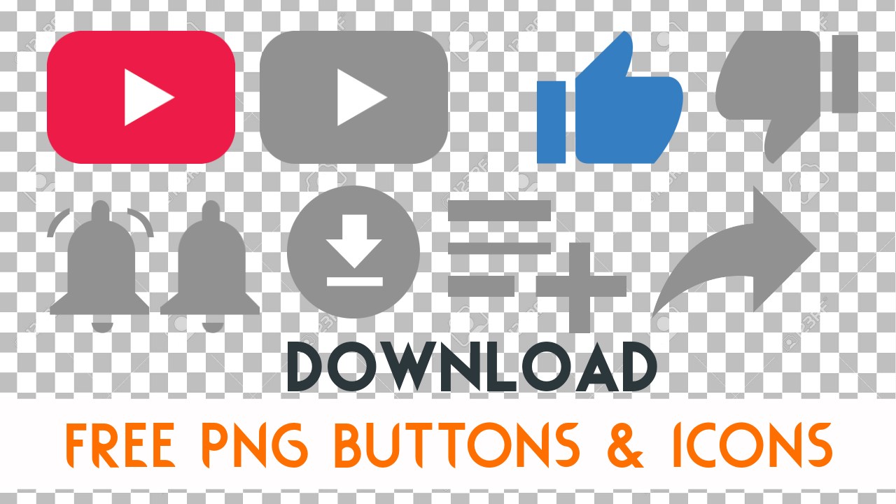 1280x720 Download Free Subscribe, Like, Dislike, Save, Share, Buttons Png