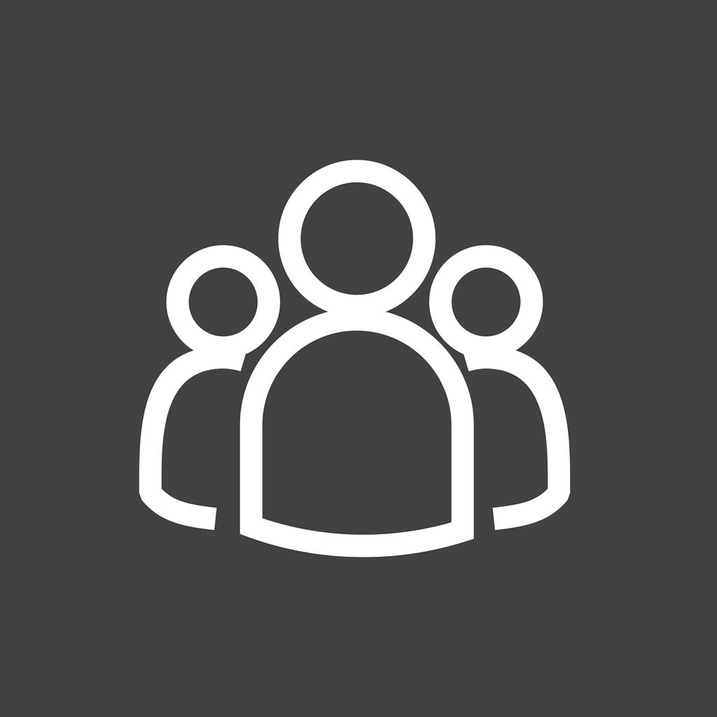 1024x1024 Subscribers Line Inverted Icon