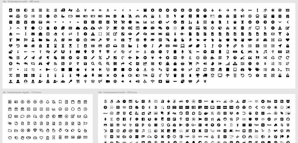 1014x487 Font Awesome Free Figma Icon Set