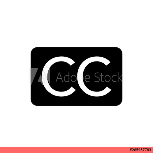 500x500 Subtitle Icon In Flat Isolated On White Background, Closed