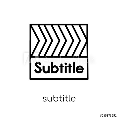500x500 Subtitle Icon Trendy Modern Flat Linear Vector Subtitle Icon