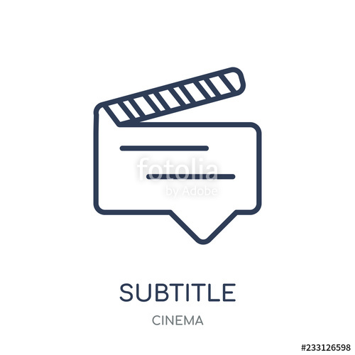 500x500 Subtitle Icon Subtitle Linear Symbol Design From Cinema