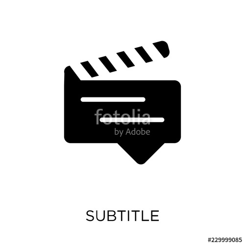 500x500 Subtitle Icon Subtitle Symbol Design From Cinema Collection