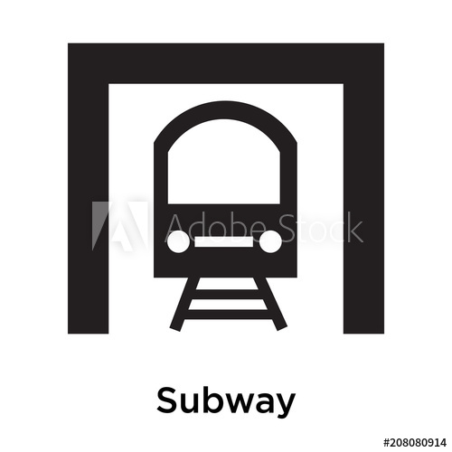 500x500 Subway Icon Vector Sign And Symbol Isolated On White Background