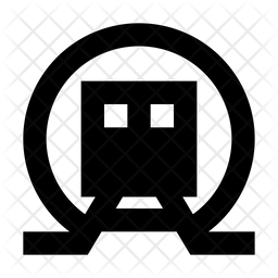 256x256 Subway Icon Of Glyph Style