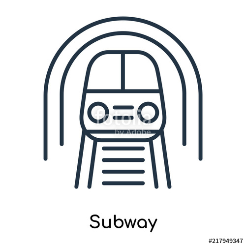 500x500 Subway Icon Vector Isolated On White Background, Subway Sign