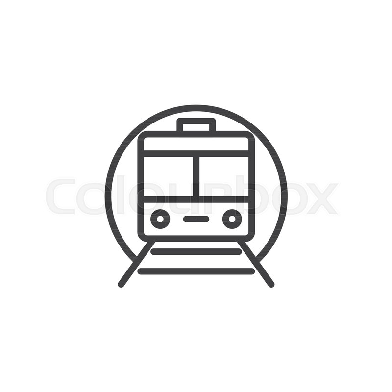 800x800 Train Subway Outline Icon Linear Stock Vector Colourbox
