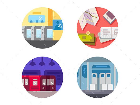 590x442 Subway Flat Icons Web Element Vectors Food Icons, Flats, Flat
