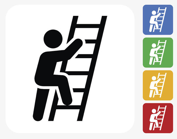 600x473 Ladder Of Success Icon Flat Graphic Design Art Print