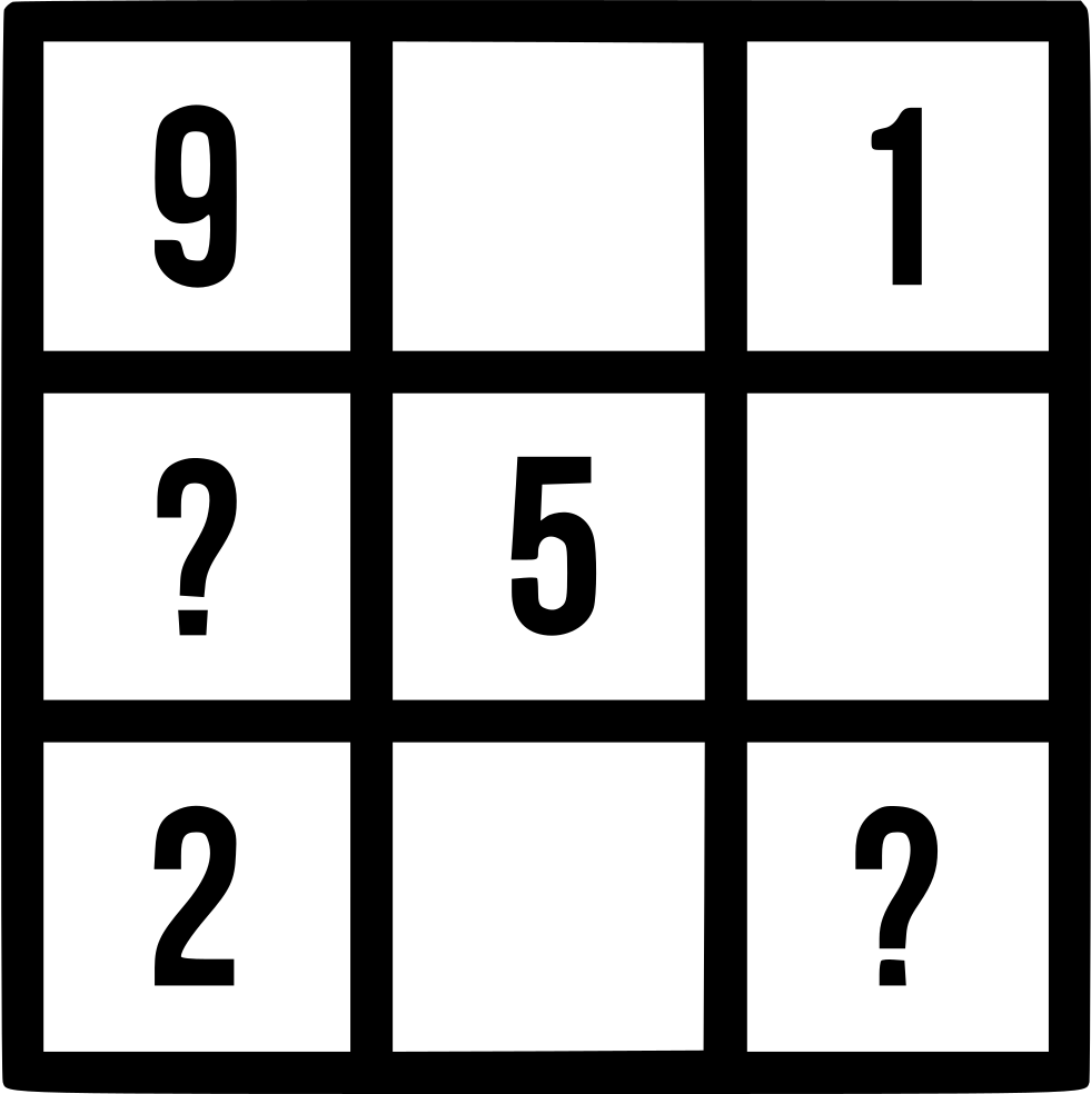 981x984 Sports Calculate Counting Crosswords Numbers Sudoku Png Icon