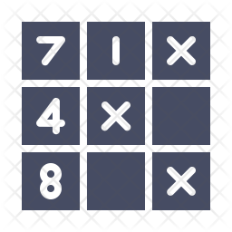256x256 Sudoku Icon Of Glyph Style