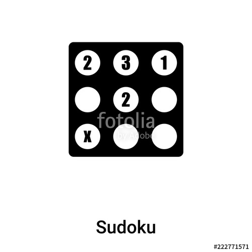 500x500 Sudoku Icon Vector Isolated On White Background, Logo Concept