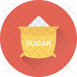 256x256 Sugar Icon Of Flat Style