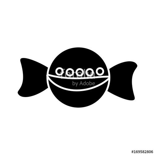 500x500 Candy Sweet Delicious Tasty Sugar Icon Vector Illustration Stock