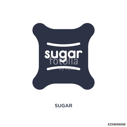 500x500 Sugar Icon On White Background Simple Element Illustration