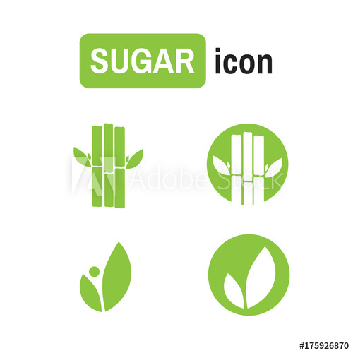 500x500 Cane Sugar Sugarcane Sugar Cane Flat Icons Set Illustration