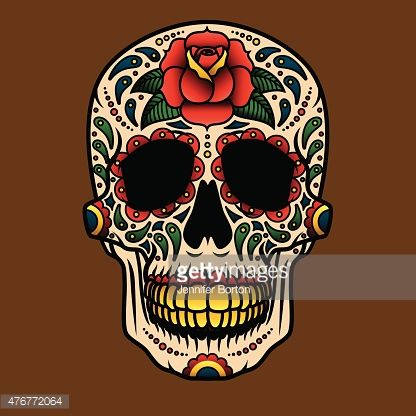 416x416 A Mexican Sugar Skull Icon The Sugar Skull Is A Sugar Or Clay