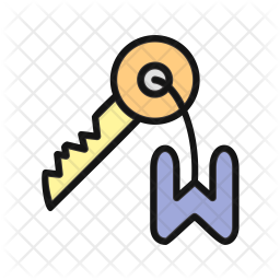 256x256 Website, Keywords, Suggest, Key World Icon Of Colored Outline