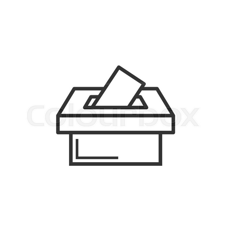 800x800 Election Voter Box Icon In Flat Style Stock Vector Colourbox
