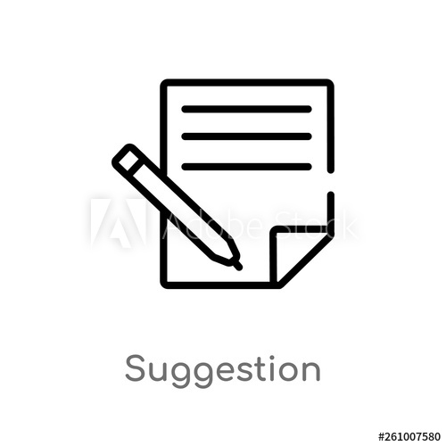 Outline Suggestion Vector Icon Isolated Black Simple Line Element 500x500 Outline Suggestion Vector Icon Isolated Black Simple Line Element