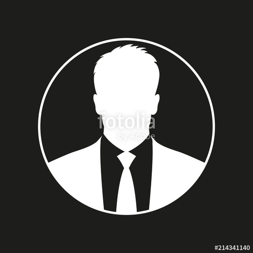 Business Man Icon Male Face Silhouette With Office Suit And Tie 500x500 Business Man Icon Male Face Silhouette With Office Suit And Tie