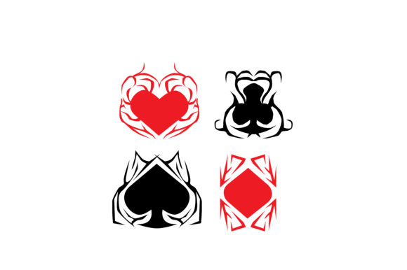 580x386 Poker Card Suit Icon Graphic