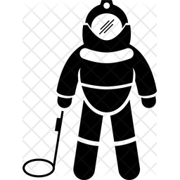 256x256 Bomb Squad Suit Icon Of Glyph Style