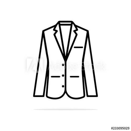 500x500 Suit Icon Vector Concept Illustration For Design