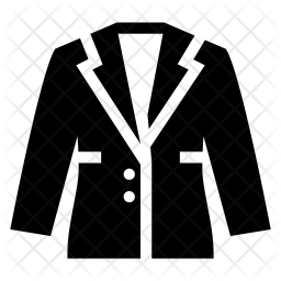 256x256 Women Suit Icon Of Glyph Style