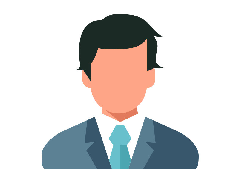 800x566 Businessman With Suit Flat Vector Icon