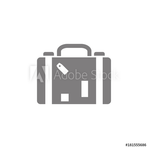 500x500 The Suitcase Icon Luggage Symbol Web Element Premium Quality